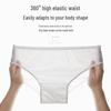 "Disposable White Cotton-Polyester Women's Underwear for Postpartum, Travel, and Business Trips"