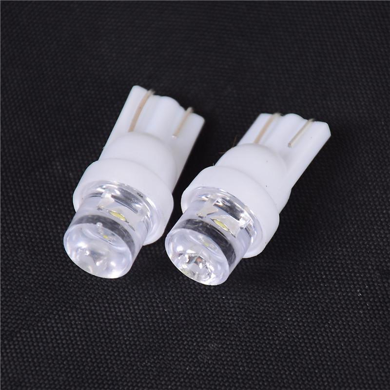 10Pcs Automotive Led Lights T10 1Led Concave Head Insert Bubble Instrument Lamp