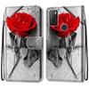 Painted Leather Flip Phone Case For Xiaomi Poco C40 M5S Redmi 9 9A 9C 9T Lion Cat Butterfly Wallet Card Holder Stand Book Cover