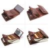 Men Crazy Horse Leather Wallet Clutch RFID Blocking Multi-Functional