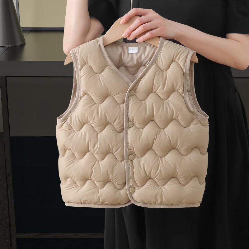 Unisex Korean Style Cotton Vest for Children: Warm Spring, Autumn, Winter Gilet for Infants and Toddlers - Small & Medium Sizes