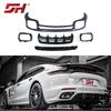 Compatible with 2017+ Porsche Panamera 971 GTS/SD Rear Bumper Lip & Blade Assembly Upgrade.
