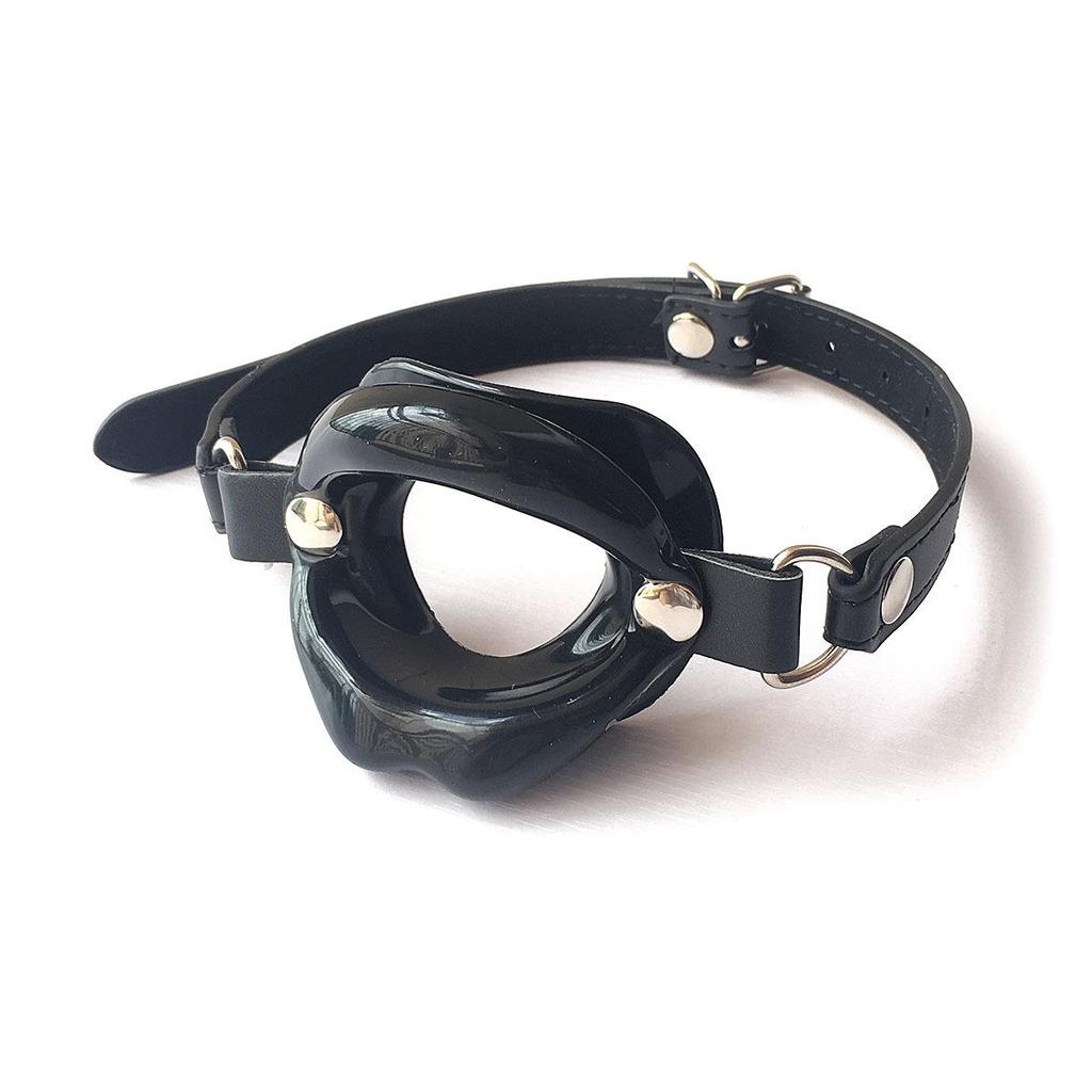 Emiv Women's Leather Gag Mouthpiece Open Lips Corrector Erotic Toy