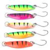 5pcs Colorful Walleye Trout Spoon Bait Metal Crankbait Hard Spoon Spinner Lure Single Hook