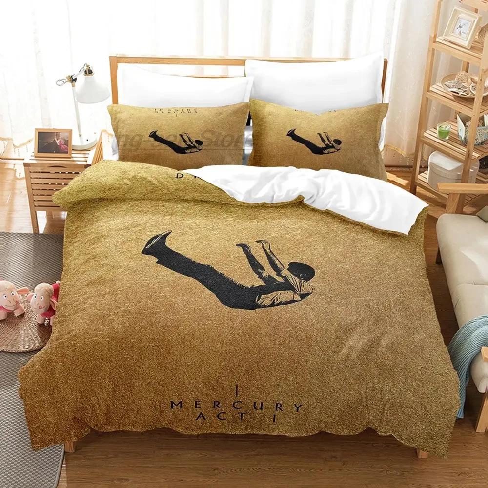 Imagine Dragons Single Double 3D Printed Bedding Set For Boys Bedroom Queen King Size Quilt Cover Pillowcase