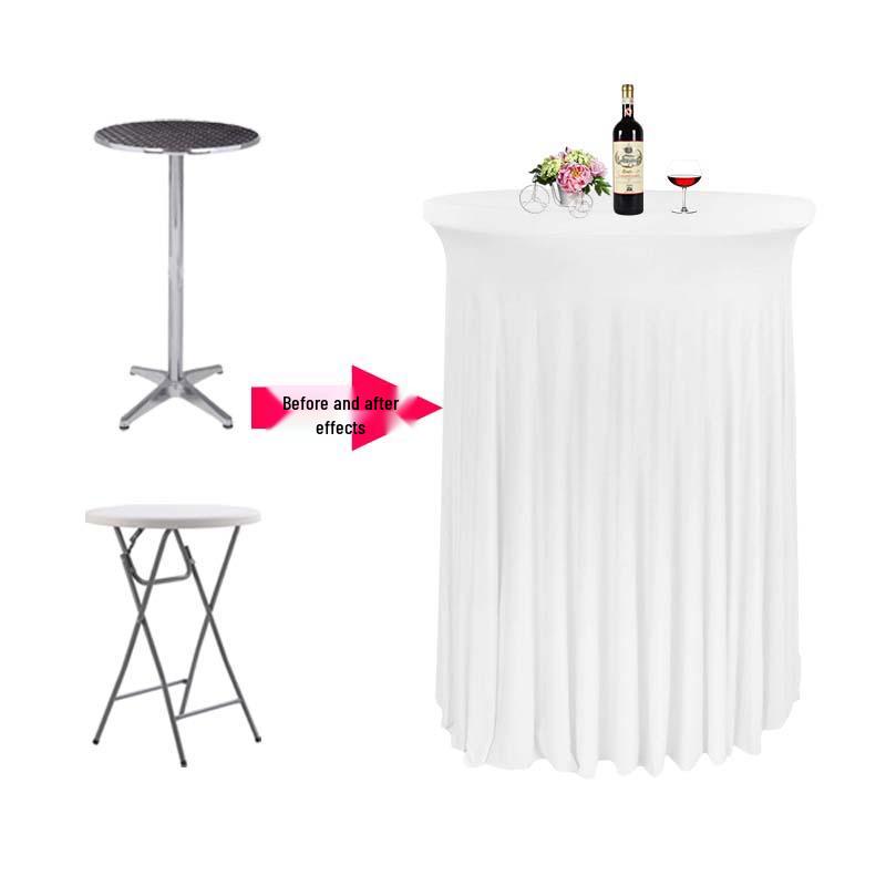 Elastische runde Tischdecke für Cocktail- oder Banketthochstühle