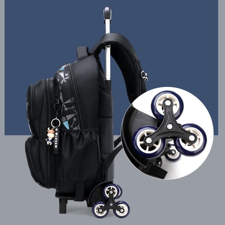 School Trolley Bag Roller Student Backpack 6 Wheels (31*20*46cm)ZRY8002