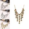 Ethnic Style Simulation Gemstone Decoration Tassel Design Women Necklace For Boho Jewelry Enthusiasts