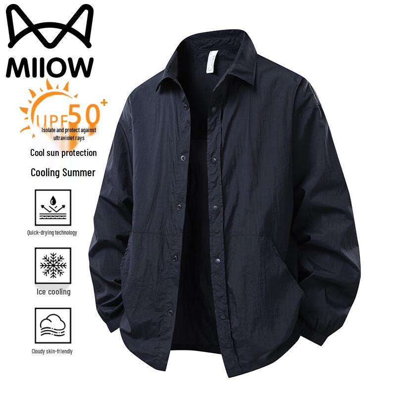 

MiiOW Men s Outdoor Ice Silk Sun Protection Casual Shirt L