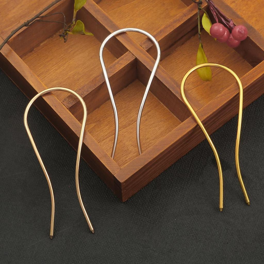U-Shape Hairpin Base DIY Material for Crafting Hair Jewelry Accessories 1 Pc