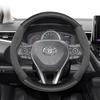 Suitable for Toyota Suede Matte Carbon Fiber Texture Steering Wheel Cover Suitable for Chr Yaris Auris Rav4 Corolla Hilux Wish Roomy Aqua Priu