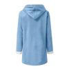 Women's Fashionable Coat Solid Color Long Sleeved Pocket Loose Button Plush Jacket