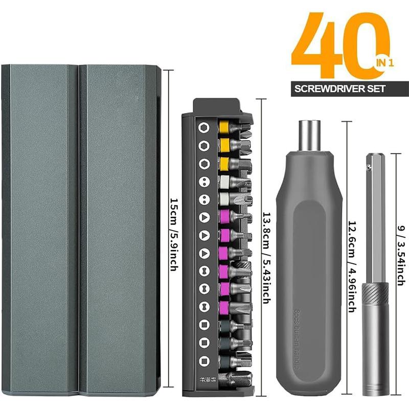 Precision Screwdriver Set, 40 in 1 Small Screwdriver Set with Case, Pocket Mini Screwdriver Magnetic Repair Tool Kit