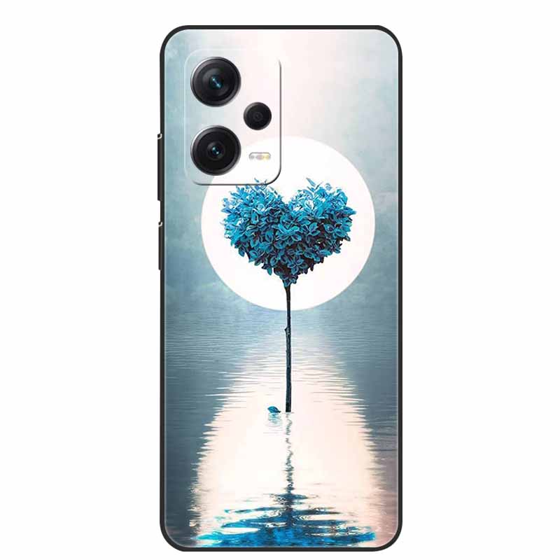 Weiche Hülle für Xiaomi Redmi Note 12 Pro 5G Case Schwarz TPU Silikon Hüllen für Redmi Note 12 Turbo 5G / Note12 Pro Plus Pro+ Wolf