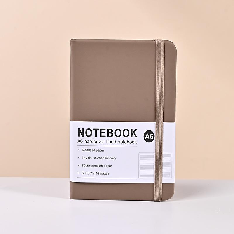 Exklusives PU-Leder-Notizbuch zum Zubinden mit elfenbeinfarbenen linierten Seiten - Macaron-Edition