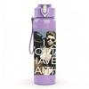 1PC Male Singer Band Vintage Portrait Print 750ml Colorful Plastic Sports Water Bottle Leakproof Pop Up Lid with Straw for Outdoor Work Home Use