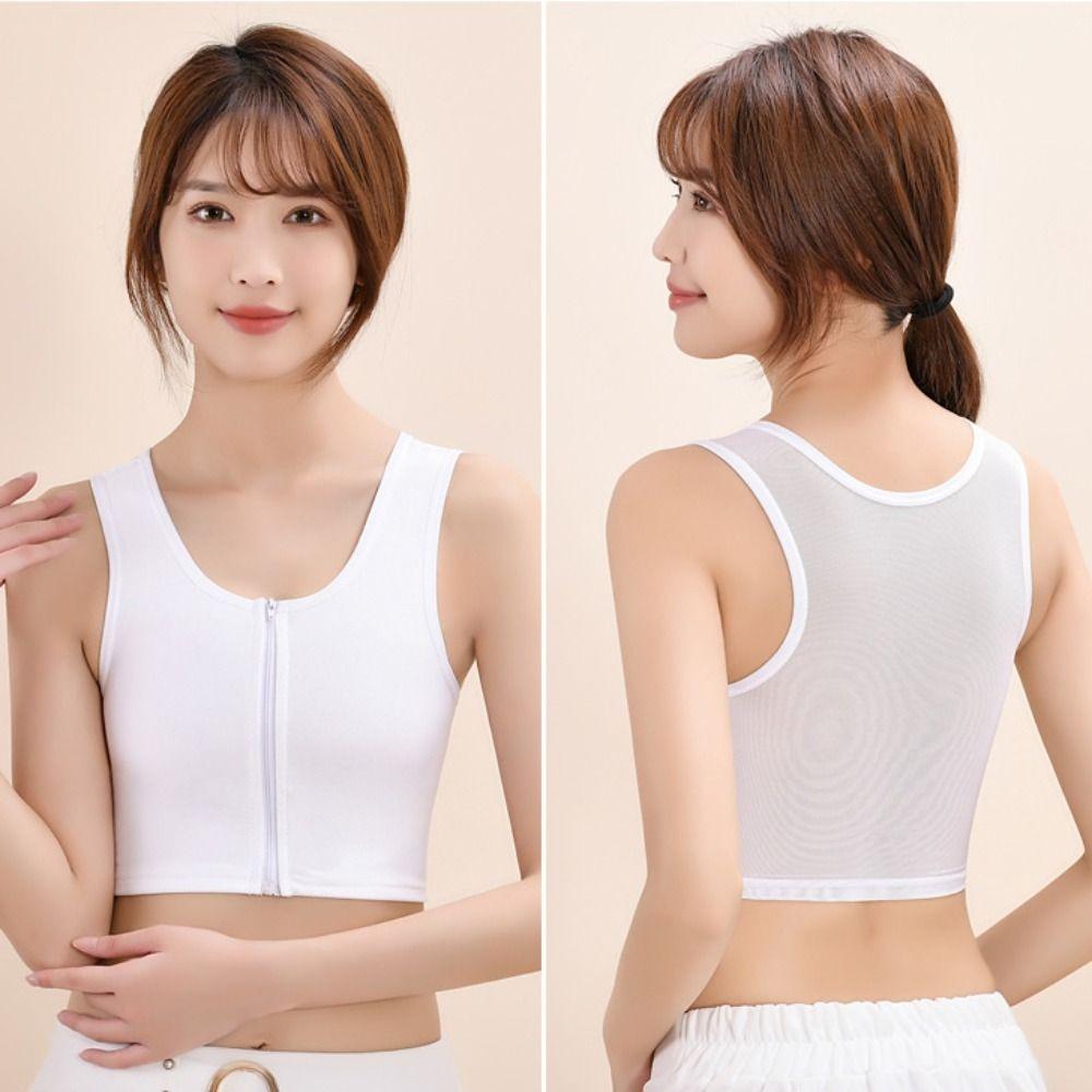 Slim Fit Seamless Shapewear Mesh Thin Underwear for Women Simple Chest Wraps Binding  Seaside