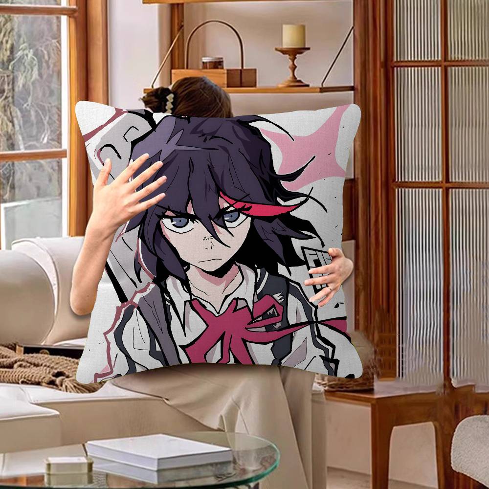 1pc Cool Anime K-KILL La KILL Vintage Cushion Cover Inches Farmhouse Decor Home Throw Pillow Covers for Couch Decorations