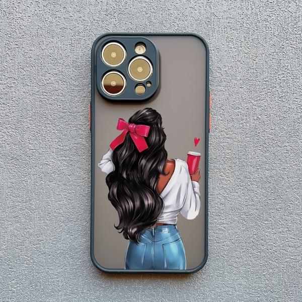 Young Girl Pattern Phone Case for iPhone 11 12 13 Pro Max Mini 14 15 Plus Pro Max 7 8 Plus SE 2020 X XR XS Shockproof Back Cover