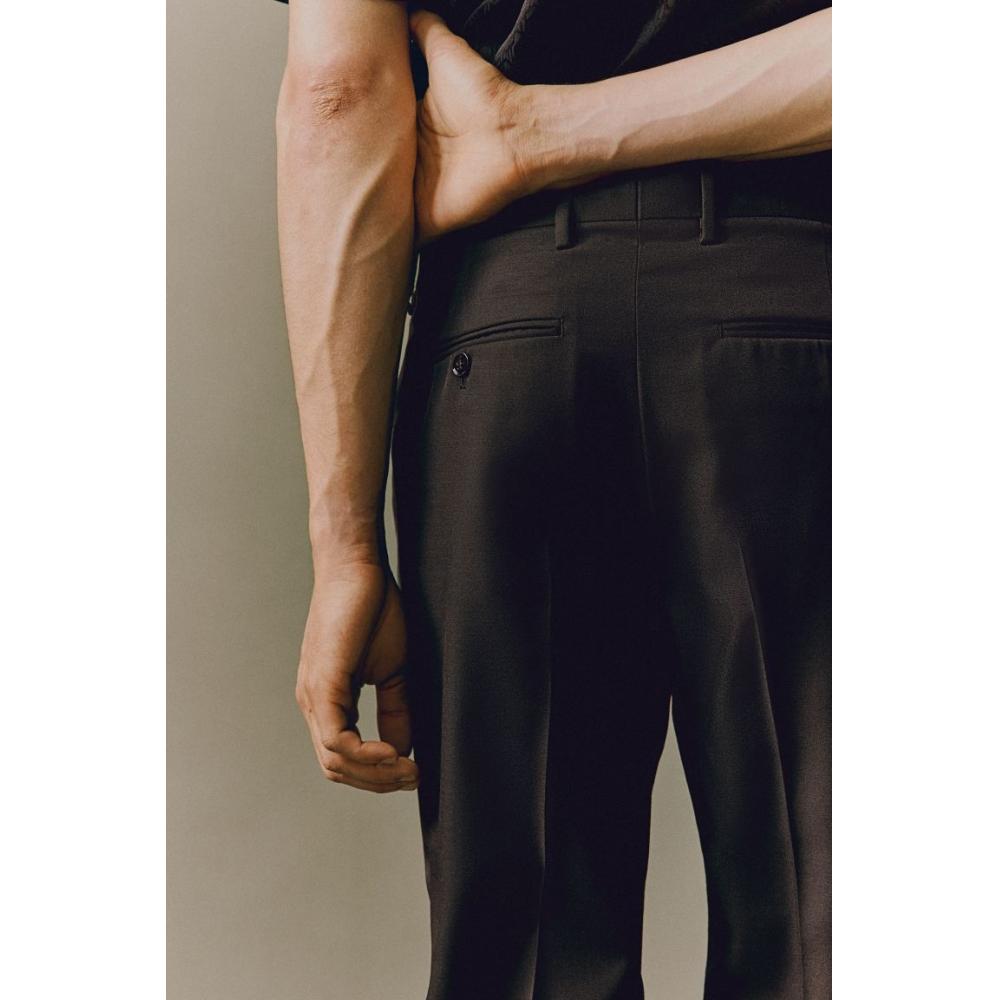 H M Skinny Fit Suit Pants Black