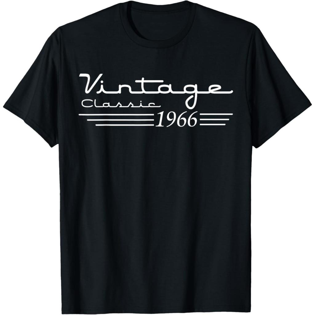 Vintage 1966 59th Birthday Gifts Men Women 59 Years Old T Shirts Pure Cotton Tee Shirt Short Sleeve Unisex Loose Clothing