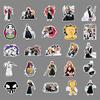 50 Death Doodle Cartoon Japanese Comic Peripheral Guka DIY Skateboard Mobile Case Suitcase Stickers Waterproof