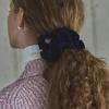 Your YOUR LOGO VELVET SCRUNCH / NAVY
