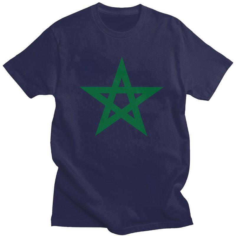 Custom Morocco Flag Tshirts for Men Short Sleeve Casual T Shirt Moroccan Proud Patriotic Tshirt Loose Fit 100 Cotton Tee