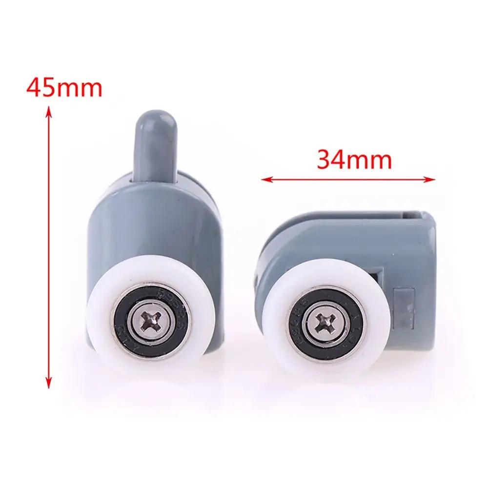 4Pairs Durable 23mm 25mm Shower Door Roller Fastener Hardware Cabins Runner Wheels Plastic Nylon Silent Sliding Door Pulley