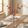 Realistic Artificial Persimmon Branch 8 Heads Artificial Fruits Branches  Spring Festival