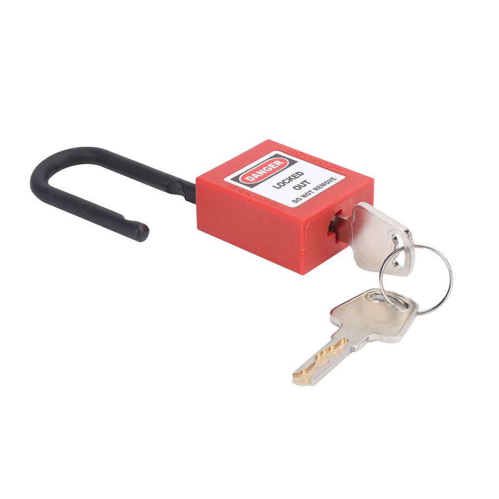 38MM Lockout Tagout Lock Durable Nylon Beam Isolation Design Corrosion Resistant Padlock with 2 Keys