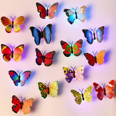 Creative Toy Little Night Light Random Color Wall Light LED Butterfly Lamp Home Decoration