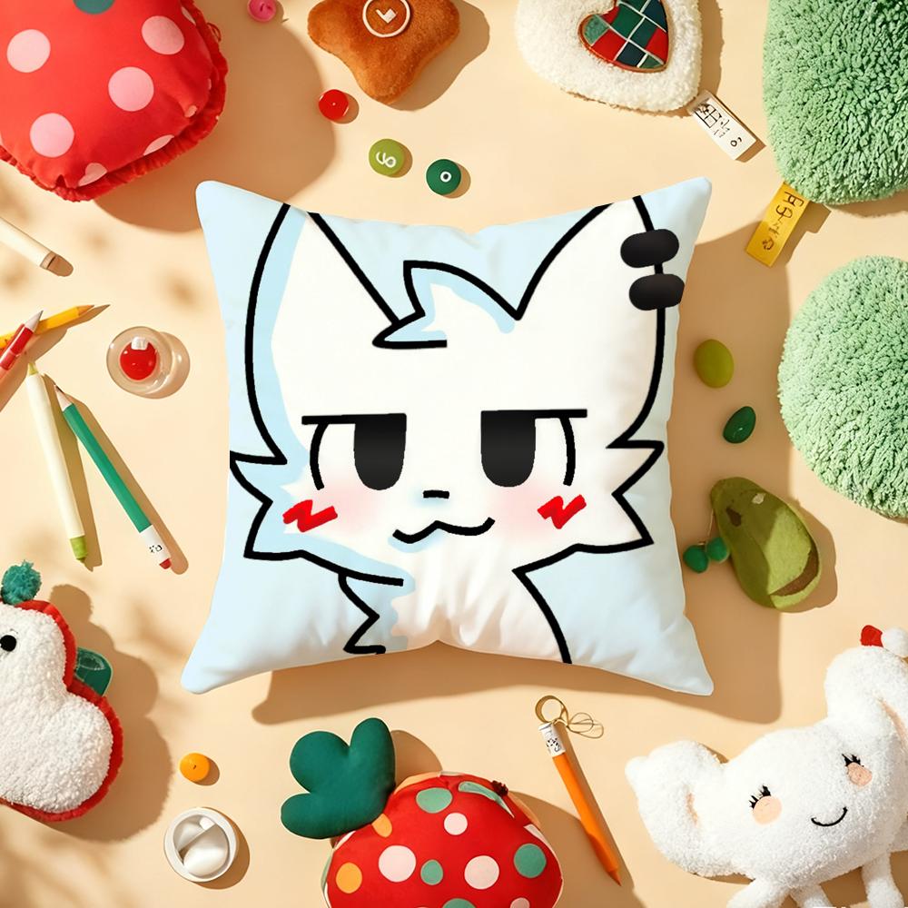 BBoykisser Cat Cute Cushion Cover Plush Fabric Soft DoubleSided Printed Sofa Warm Winter Home Gift Pillow Cover