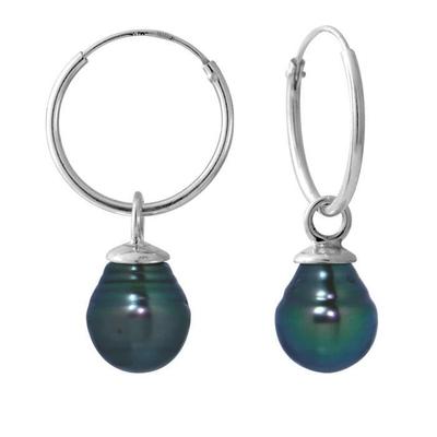 Ohrringe - - Echte Tahiti-Zuchtperlen 9-10 mm - 925 Silber - 2 Jahre Garantie