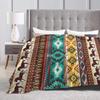 Aztec African Tribal Horse Blanket Microfiber Flannel Fleece Blanket Soft Warm Plush Throw Blankets for Bed Couch Sofa Travel