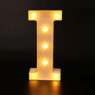 Decorative Letters Alphabet Letter LED Lights Luminous Number Lamp Decoration Battery Night Light Party Baby Bedroom Decoration
