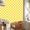 Checkerboard Wallpaper Yellow and White for Living Room and Bedroom 50x1000