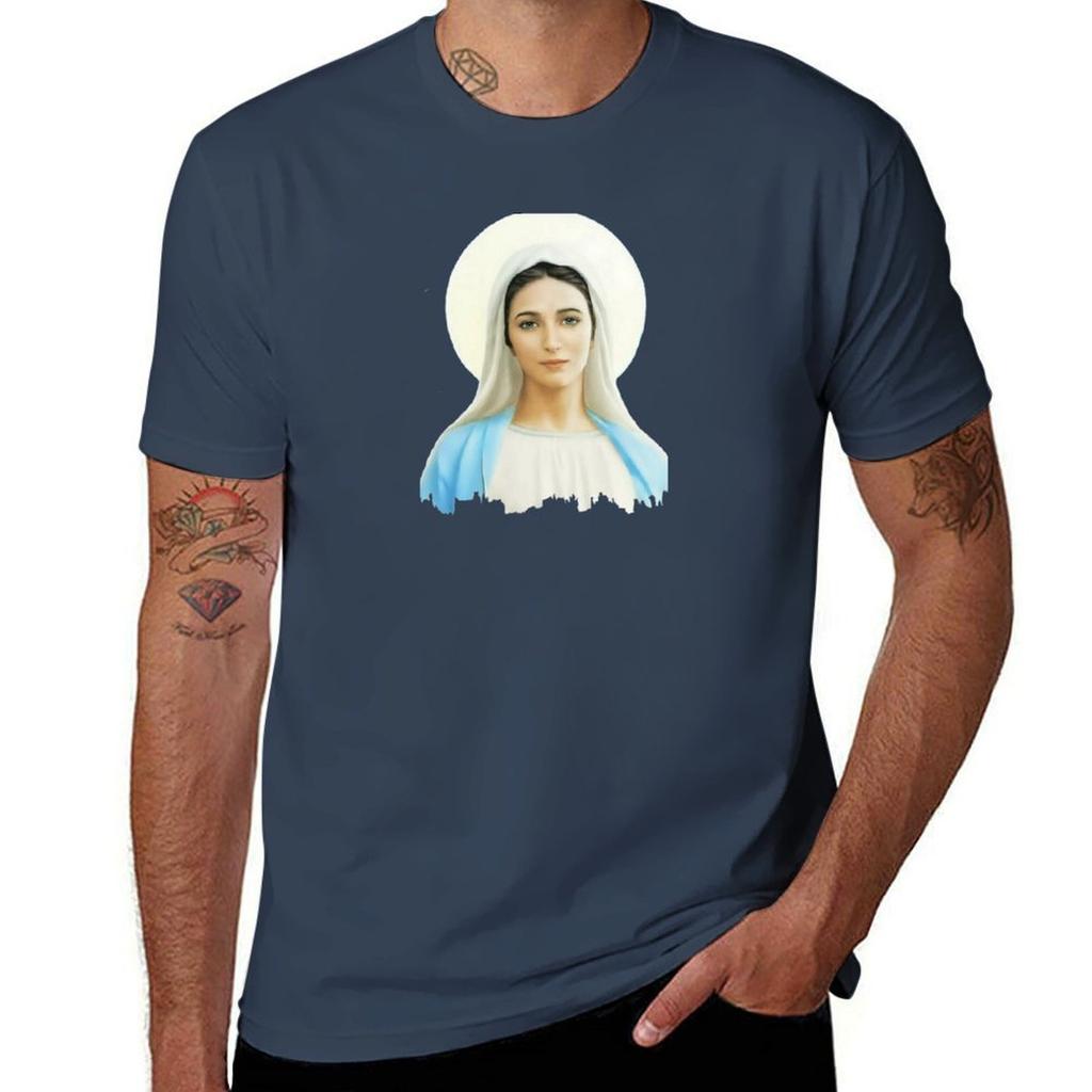 Virgin Mary Queen Of Peace Our Lady Of Medjugorje Tshirt Long Lasting Casual Tshirt