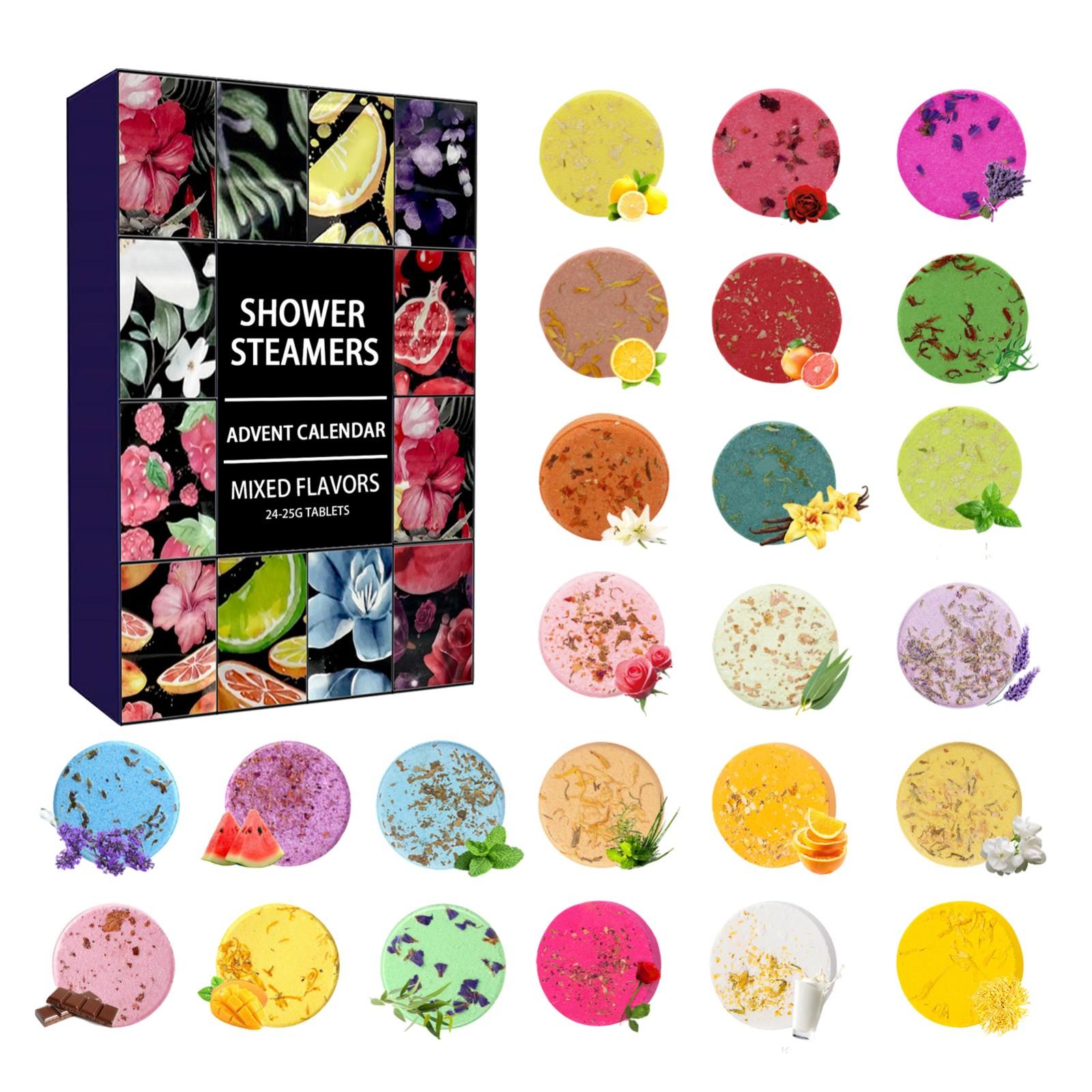 

Рождество 2024 Рождественский праздничный адвент-календарь Адвент-календарь Набор для паровой ванны Набор для ароматерапии и СПА