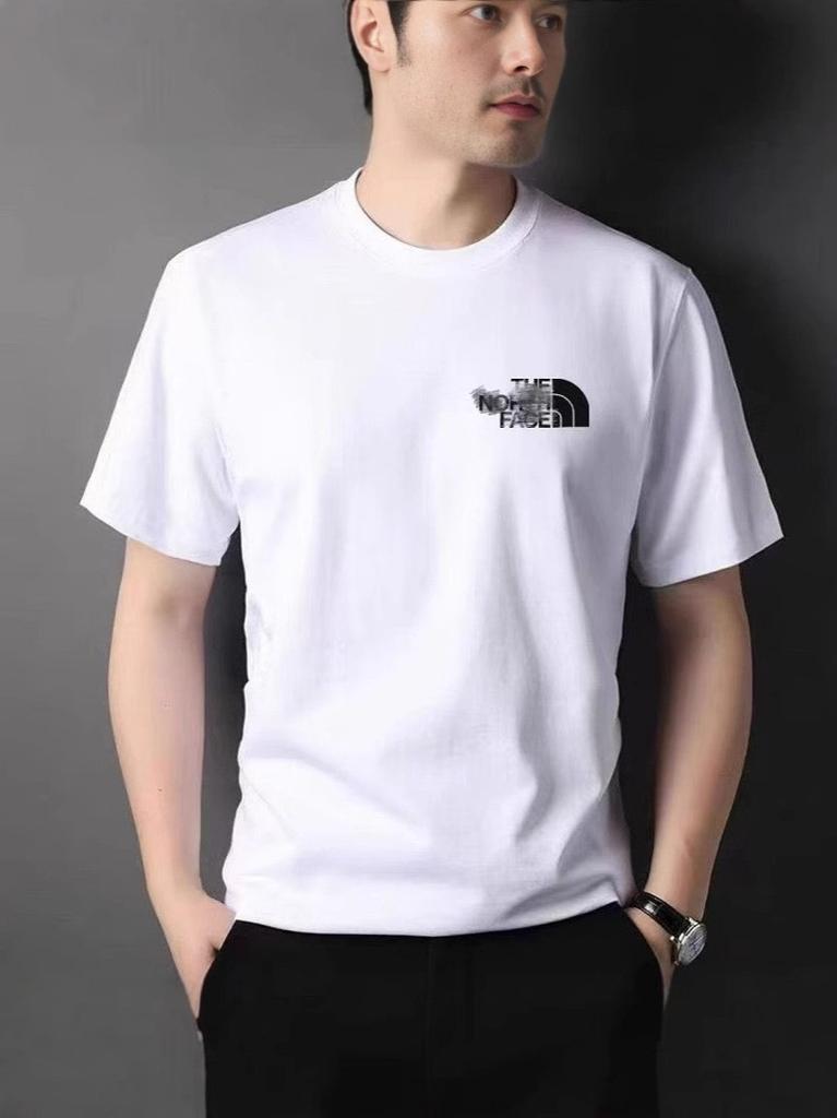 Zomer T-shirt met korte mouwen en borduurwerk: heren ronde hals, ademend, casual en stijlvol