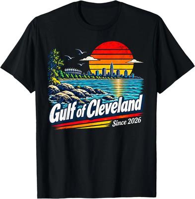 Gulf of Cleveland Since 2026 Retro Stripe for Men Women Tees T-Shirt