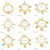Vintage Floral Heart Letter Multi Element Pendant Chain Bracelet Fashion Versatile Creative Personality