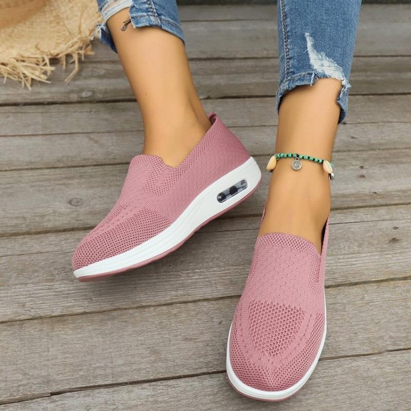 Fashion EOFK Women's Mesh Breathable Loafers Sneakers Solid Color Front Summer Walking Casual Shoes