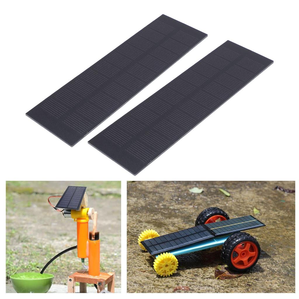 2PCS 1W 5V Solar Panel, High Efficiency Monocrystalline Silicon Solar Panel, Portable Solar  , for Household Lights, Electric Fans