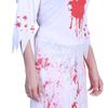 Women Zombie Bride Bloody Costume Lace Scary Outfit Bloodstained Zombie Bride Dress for Festival Holiday Party S