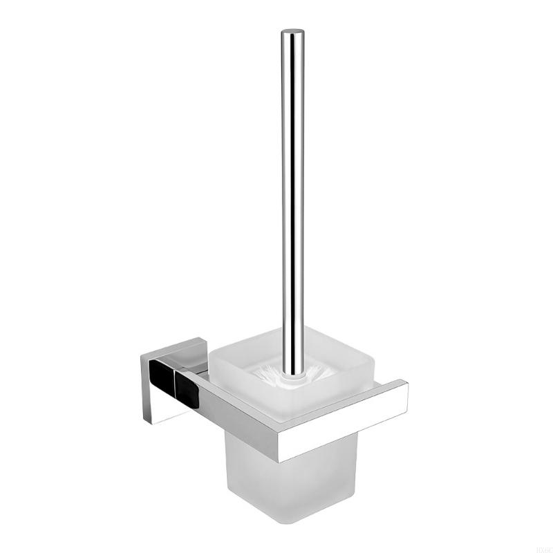 Corrosion Resistant Steel Square Toilet Brush with Dense Bristle Bathroom Sanitation Modern Aesthetic Comfortable Handle HX6C