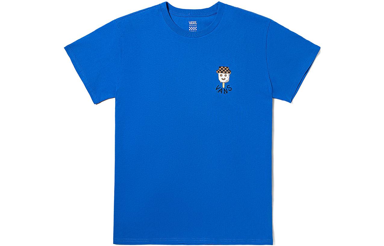 Vans Drop Shoulder Sleeve T Shirt Women s Blue VN000FQPCGP XL