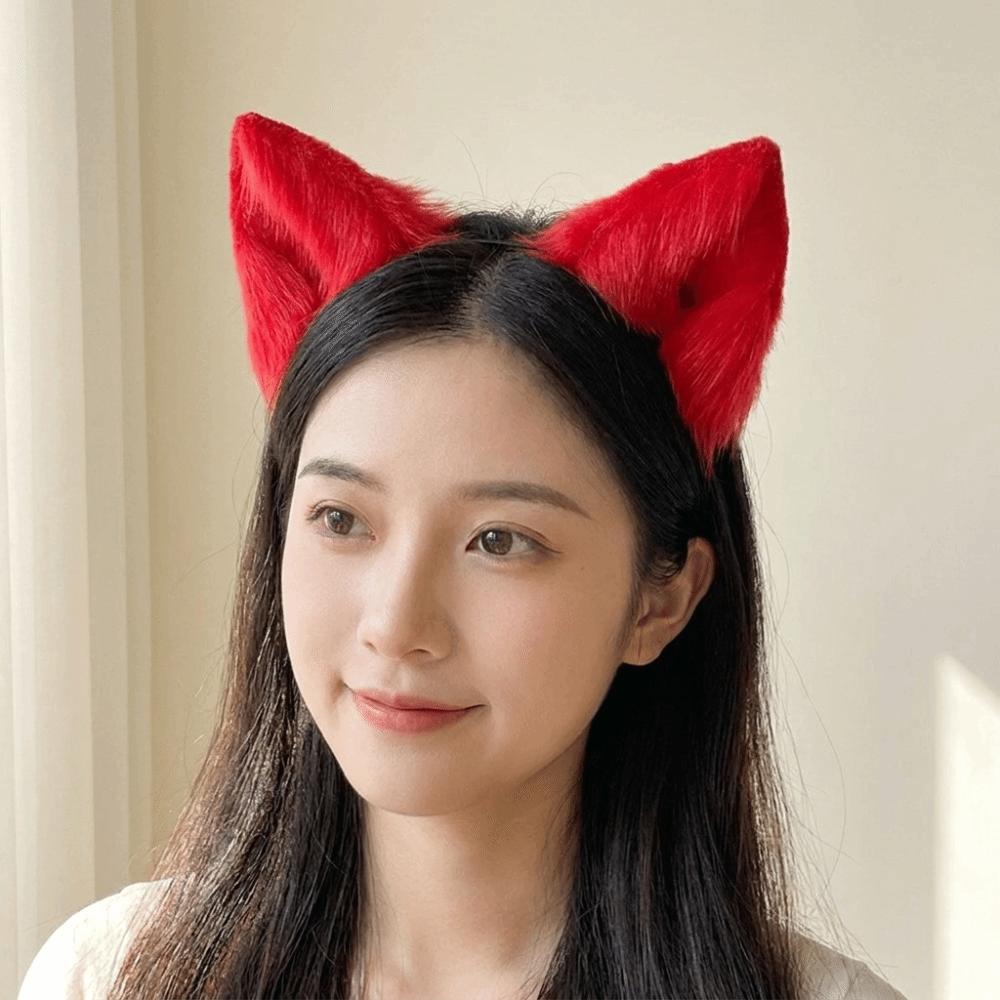 Artificial Cat Ears Headband Furry Lolita Ears Headwear Practical Hair Accessories  Adults