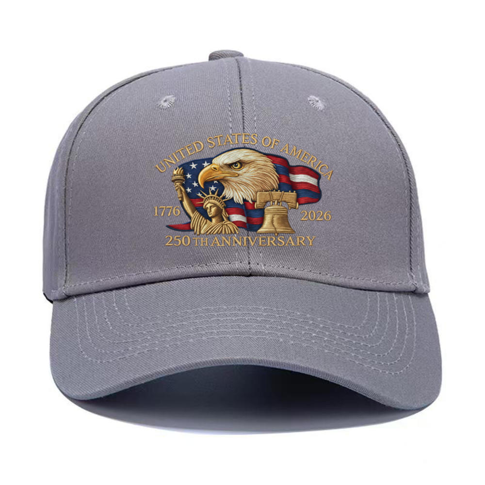 Trucker Hat Adjustable Us 250th Anniversary Cap Anniversary Tribute Hat Historic Embroidered Sunshade Cap For Patriotic Citizens