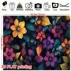 2D Flat 1pc Colorful Floral Pattern Tapestry Bright Flowers Leaves Abstract Design Wall Hanging Modern Home Decor Art